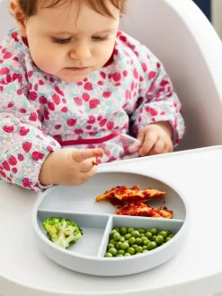 Jojo Maman Bébé Grey Silicone Suction Divided Plate Discount