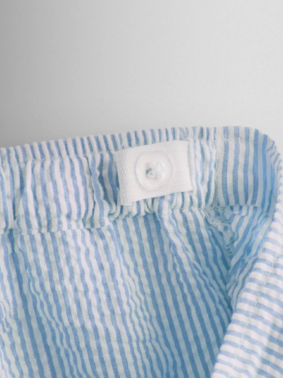 Jojo Maman Bébé Light Blue Classic Body & Stripe Shorts Set 2 Piece Discount