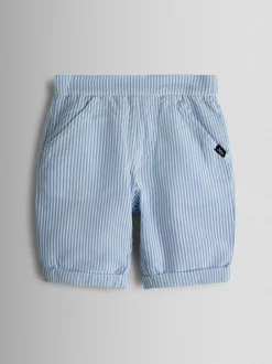 Jojo Maman Bébé Light Blue Double Breast Shirt & Stripe Shorts Set 2 Piece Best