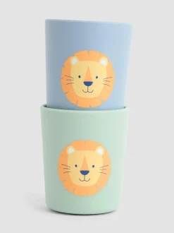 Jojo Maman Bébé 2-Pack Silicone Cups Lion Hot