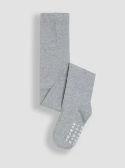 Jojo Maman Bébé Marl Grey Cotton Rich Plain Tights Hot
