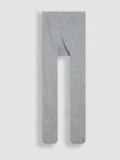 Jojo Maman Bébé Marl Grey Cotton Rich Plain Tights Hot