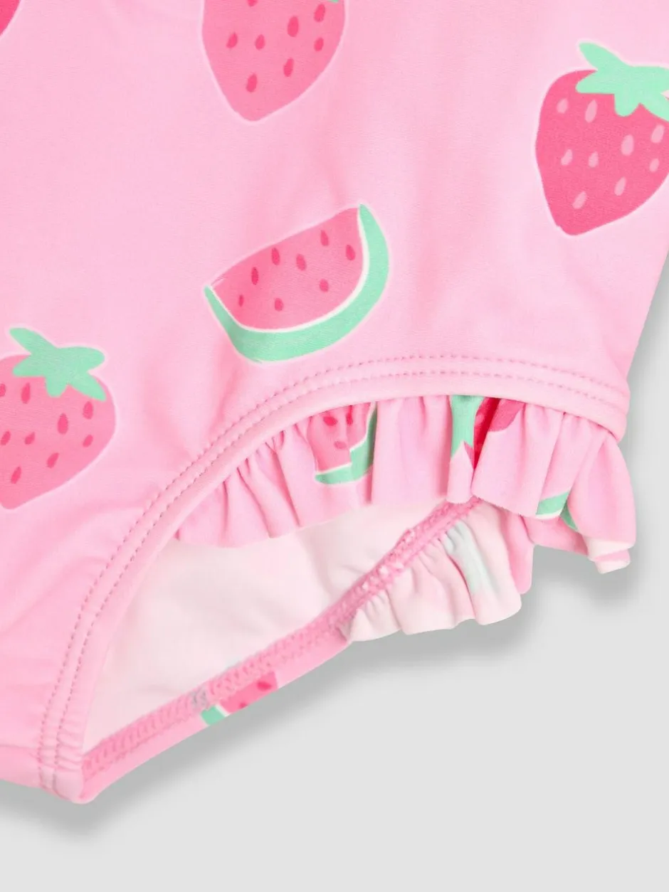 Jojo Maman Bébé Multi Strawberry Long Sleeve Swimsuit Discount