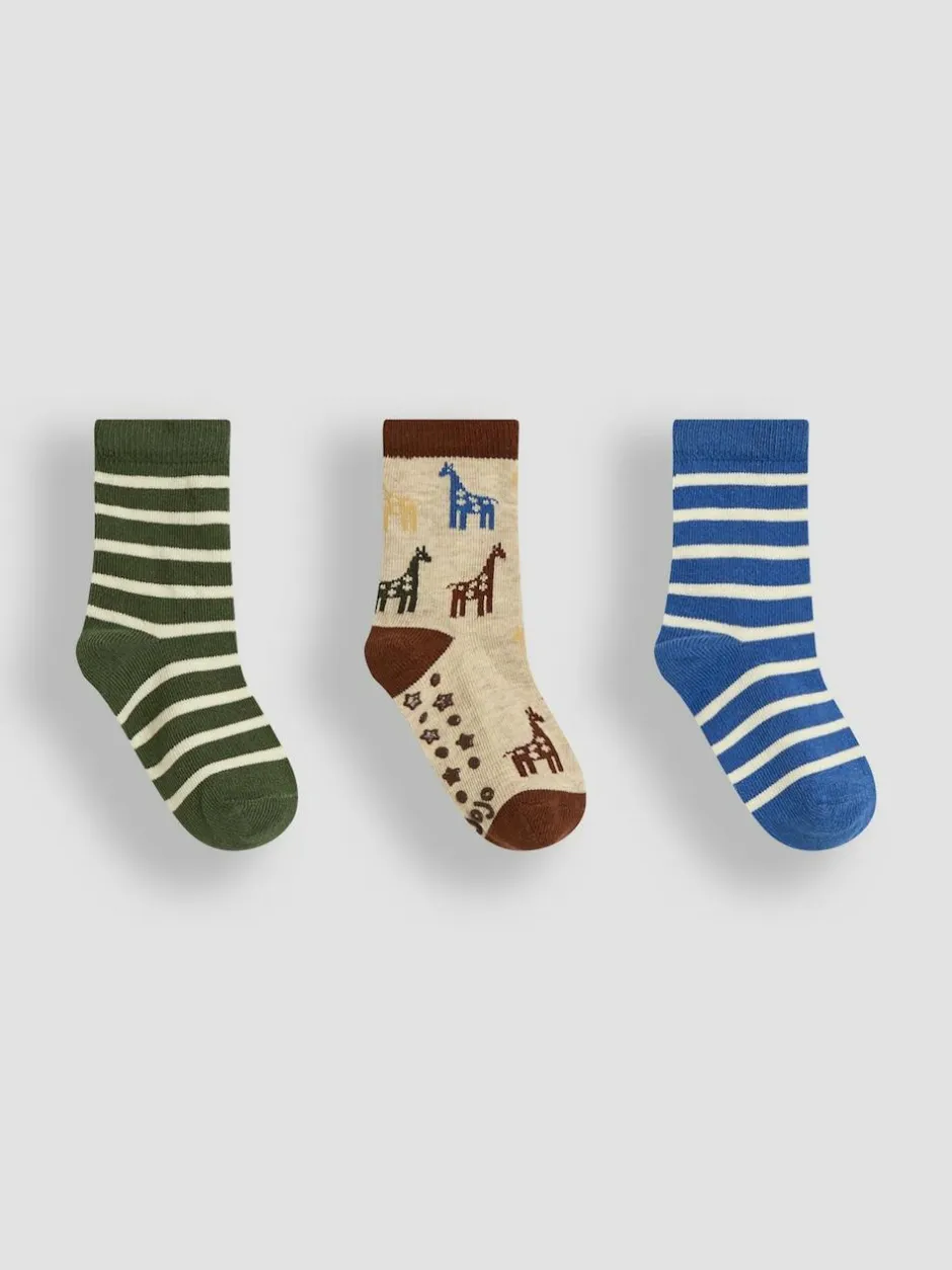 Jojo Maman Bébé Natural 3-Pack Socks