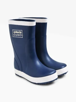 Jojo Maman Bébé Contrast Trim Lined Wellies Navy Blue