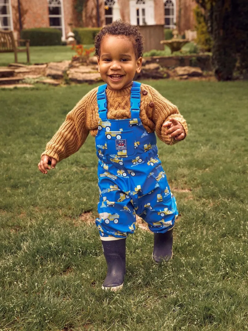 Jojo Maman Bébé Contrast Trim Lined Wellies Navy Blue