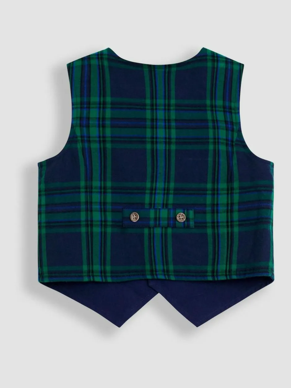 Jojo Maman Bébé 3-Piece Bow Tie Waistcoat & Shirt Set Navy Blue New