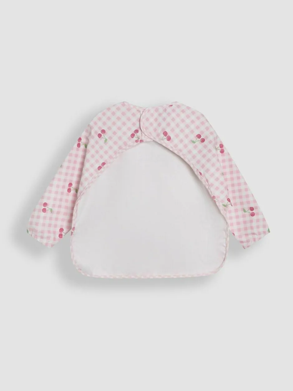 Jojo Maman Bébé Pink Cherries Sleeved Bib Clearance