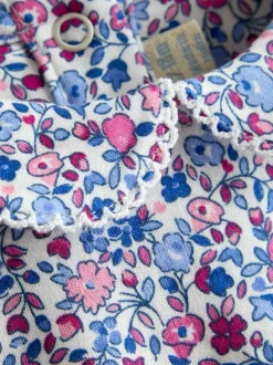 Jojo Maman Bébé Pink 2-Pack Ditsy Floral Peter Pan Bodies New