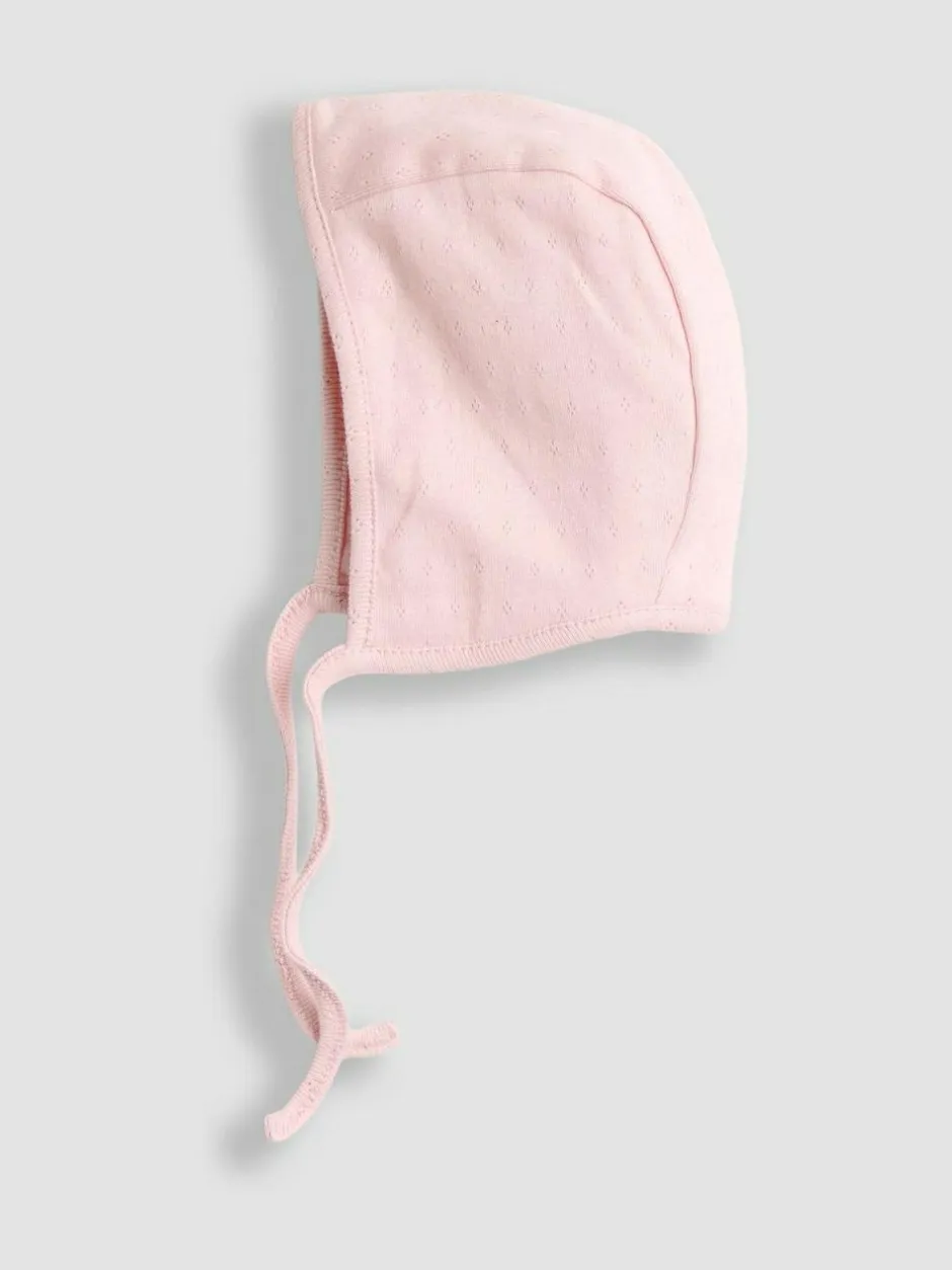 Jojo Maman Bébé Pink 2-Pack Pointelle Bonnets Discount