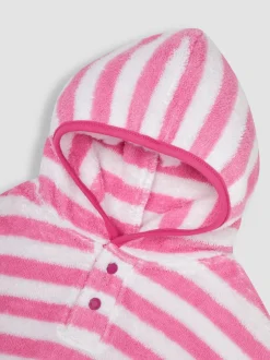 Jojo Maman Bébé Pink Strawberry Towelling Poncho New