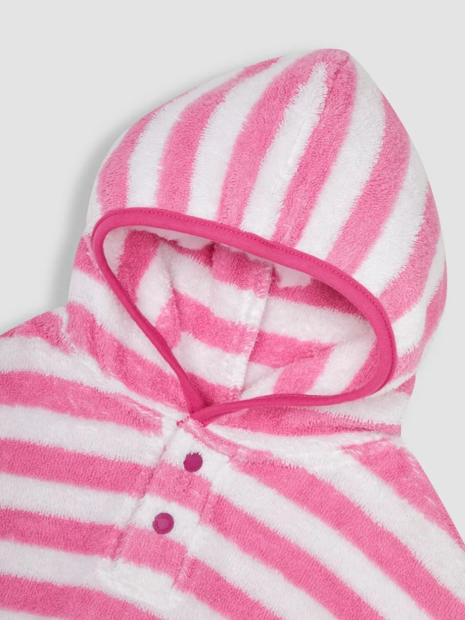 Jojo Maman Bébé Pink Strawberry Towelling Poncho New