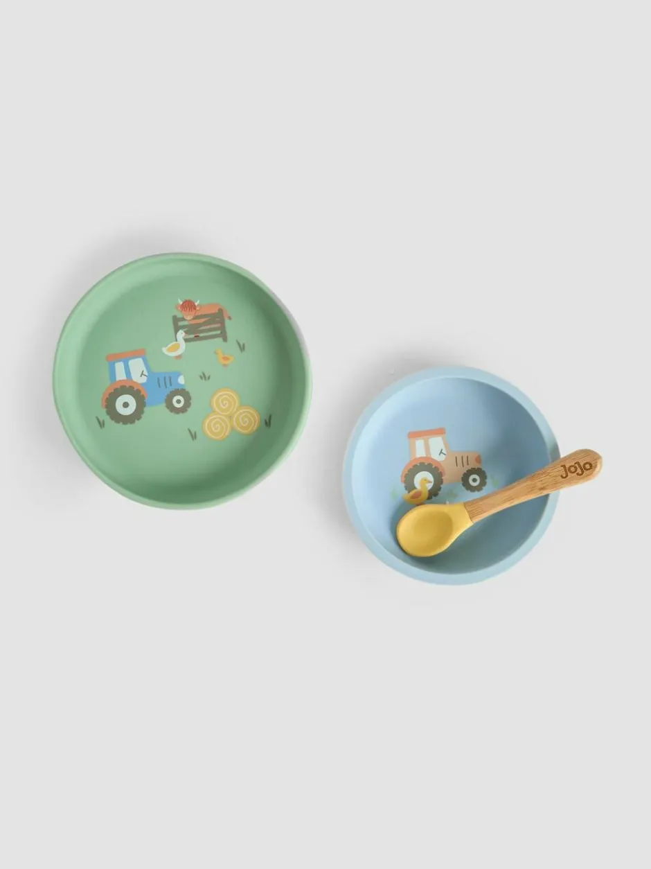 Jojo Maman Bébé Printed Silicone Mealtime Set Outlet
