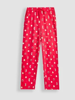 Jojo Maman Bébé Red Men's Christmas Jersey Pyjama Set Online