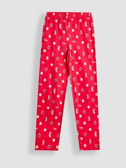 Jojo Maman Bébé Red Men's Christmas Jersey Pyjama Set Online