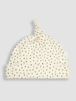 Jojo Maman Bébé Stone Spot Print Cotton Baby Hat Hot
