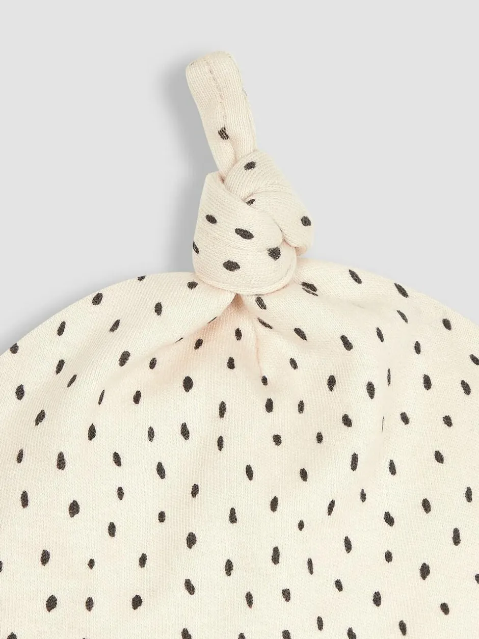 Jojo Maman Bébé Stone Spot Print Cotton Baby Hat Hot