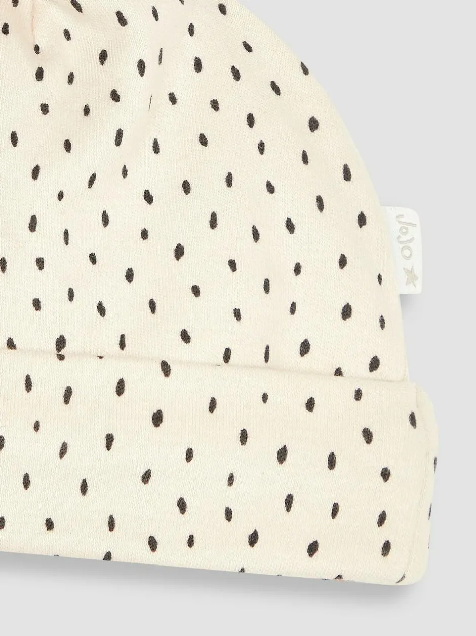 Jojo Maman Bébé Stone Spot Print Cotton Baby Hat Hot