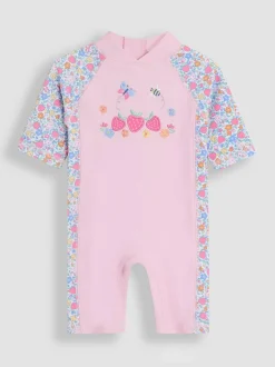 Jojo Maman Bébé Strawberry Floral Sun Protection Suit