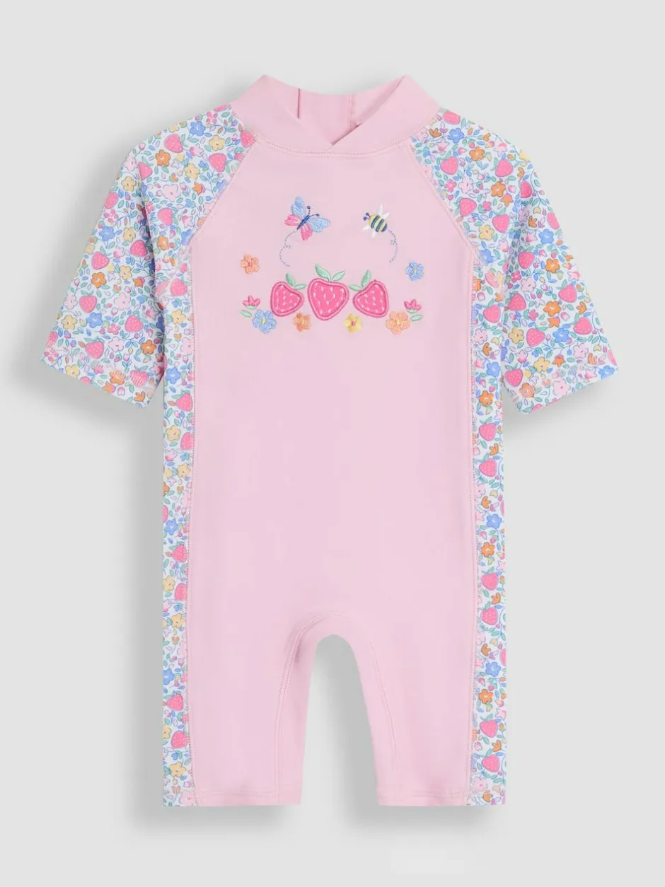 Jojo Maman Bébé Strawberry Floral Sun Protection Suit