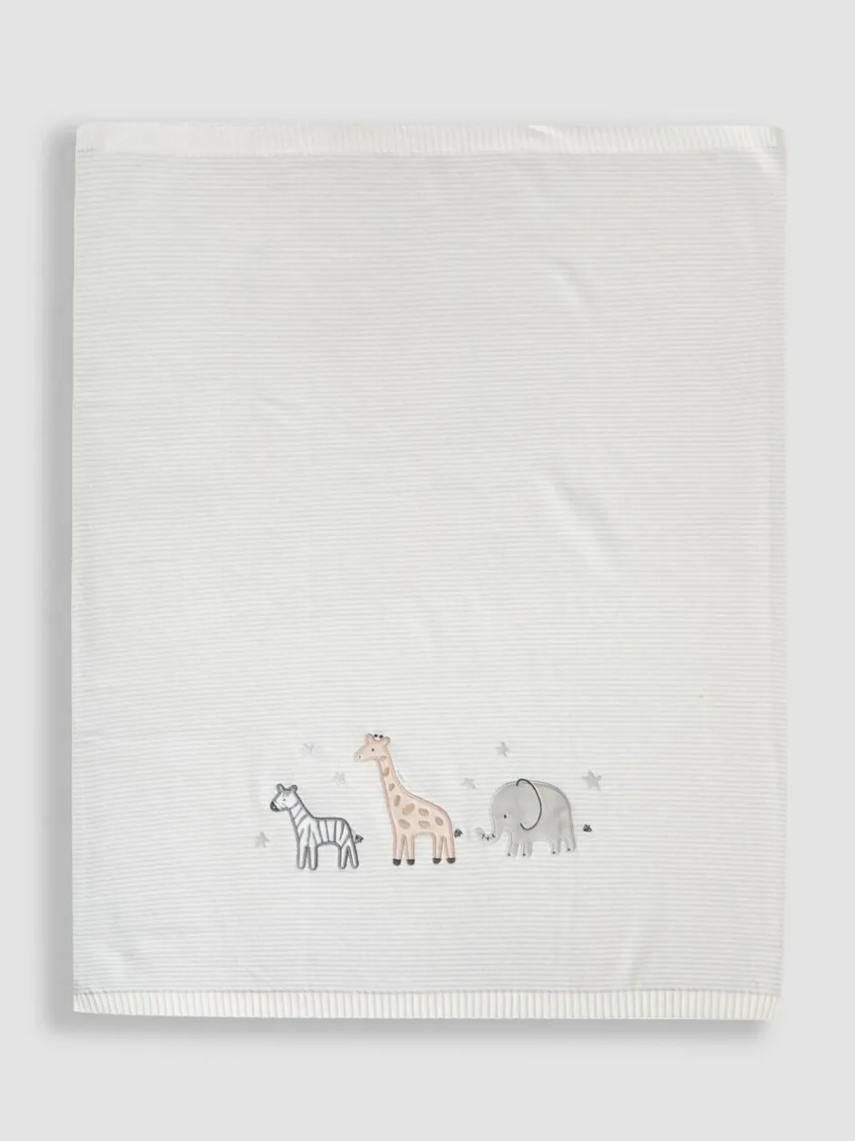 Jojo Maman Bébé Welcome Little One Embroidered Shawl Sale
