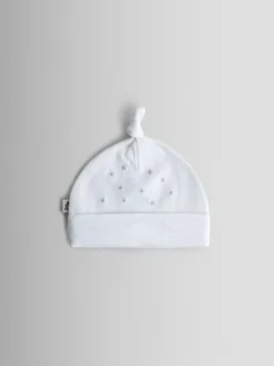 Jojo Maman Bébé White Born in 2026 Embroidered Hat Sale