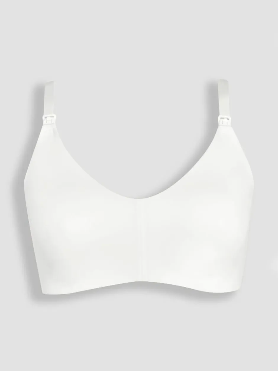 Jojo Maman Bébé Microfibre Moulded Maternity & Nursing Bra White Clearance