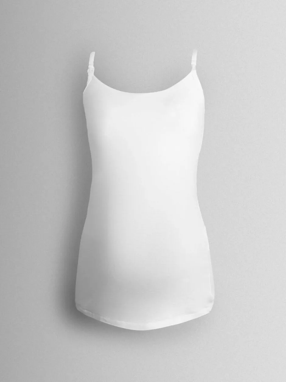 Jojo Maman Bébé 2-Pack Maternity & Nursing Vest Tops White New