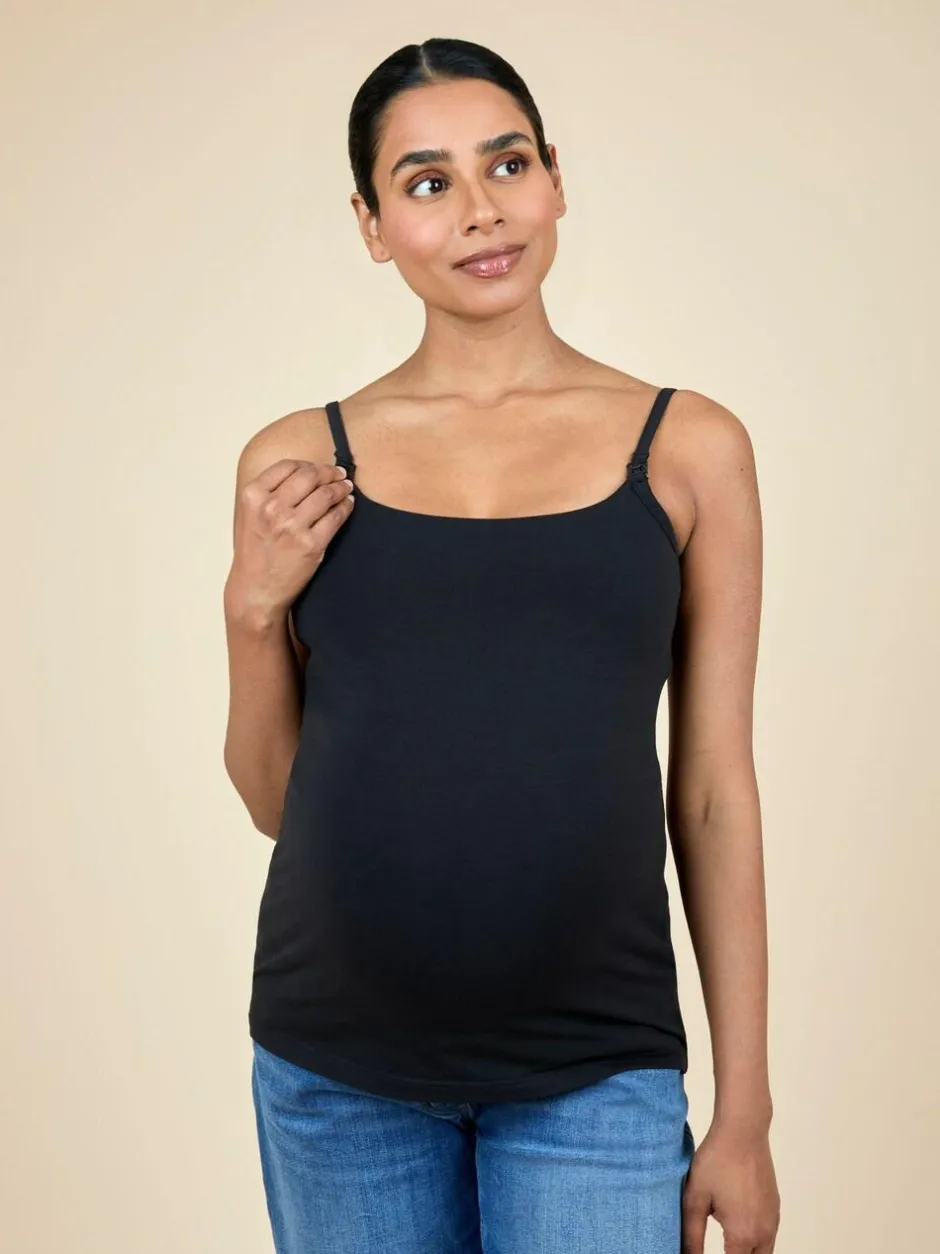 Jojo Maman Bébé 2-Pack Maternity & Nursing Vest Tops White New