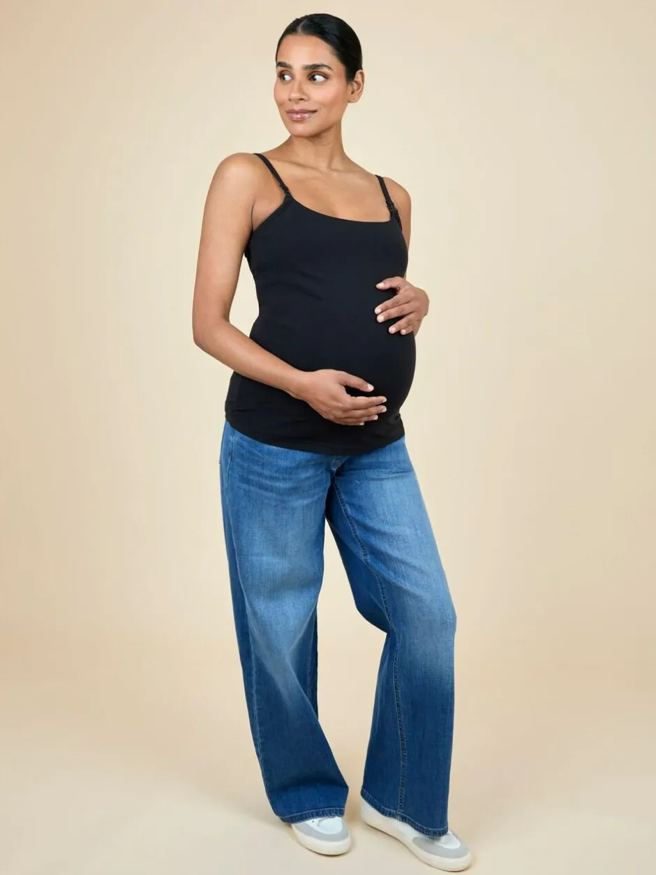 Jojo Maman Bébé 2-Pack Maternity & Nursing Vest Tops White New
