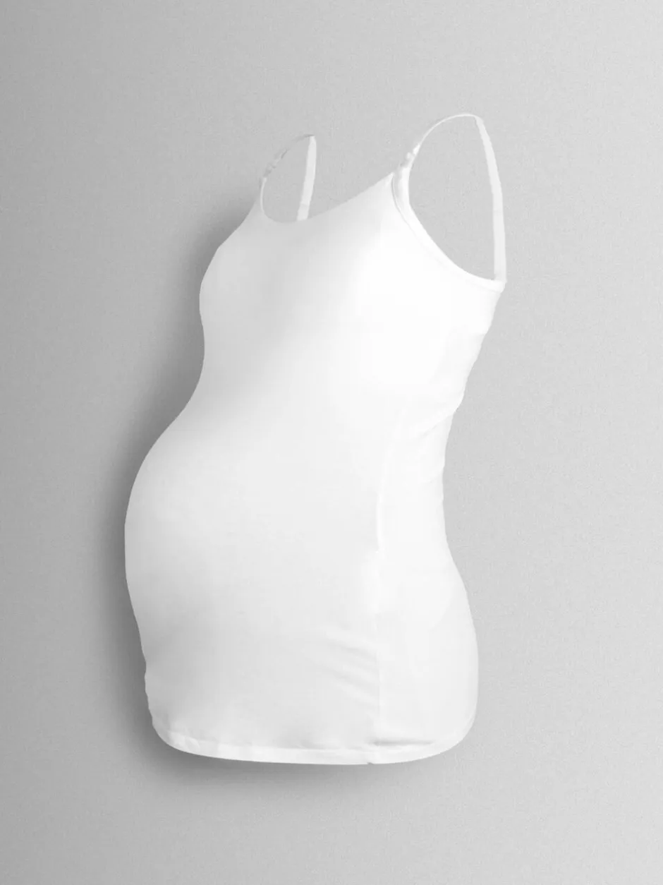 Jojo Maman Bébé 2-Pack Maternity & Nursing Vest Tops White New