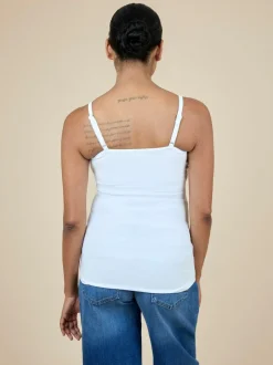 Jojo Maman Bébé 2-Pack Maternity & Nursing Vest Tops White New