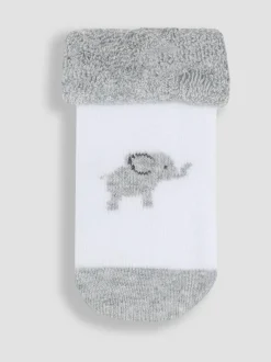 Jojo Maman Bébé White 2-Pack Born In 2025 Baby Socks