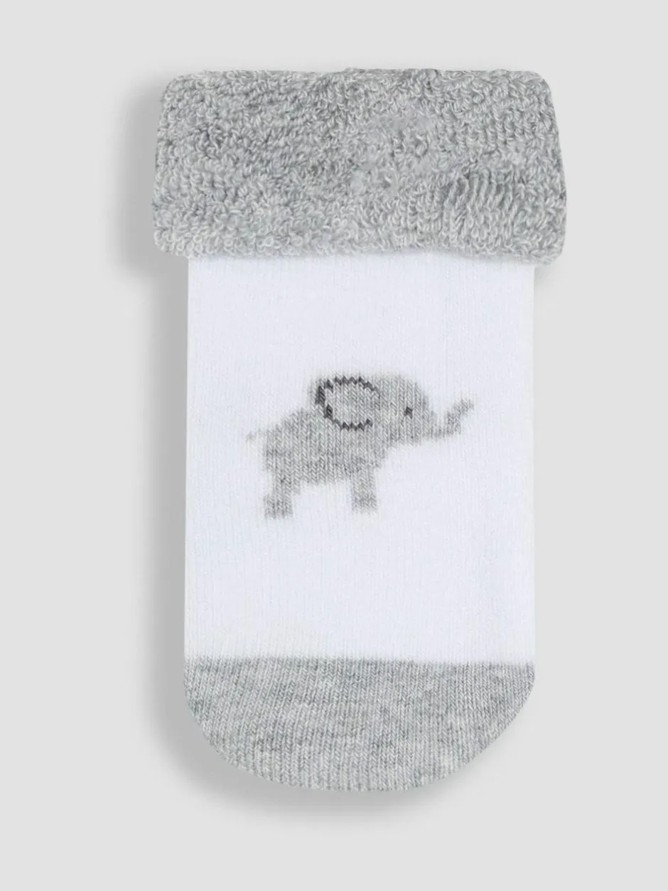 Jojo Maman Bébé White 2-Pack Born In 2025 Baby Socks
