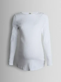 Jojo Maman Bébé White 2-Pack Ribbed Maternity & Nursing Top Best
