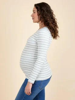 Jojo Maman Bébé White 2-Pack Ribbed Maternity & Nursing Top Best