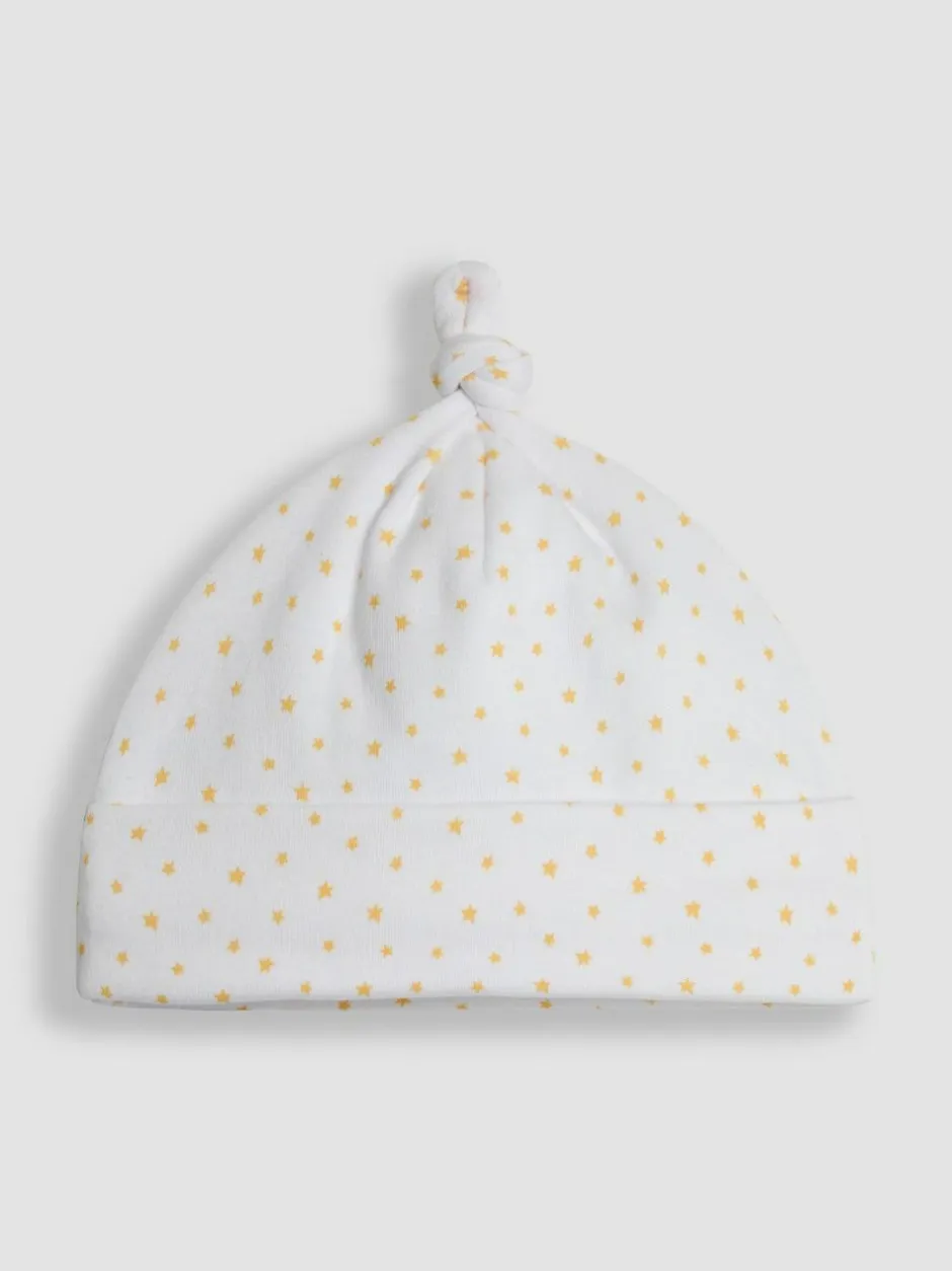 Jojo Maman Bébé White Welcome Little One Hat New