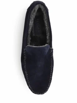 Jones Bootmaker Zain Suede Slippers Blue Outlet