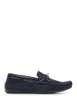 Jones Bootmaker Zeke Leather Full Slippers Blue Sale