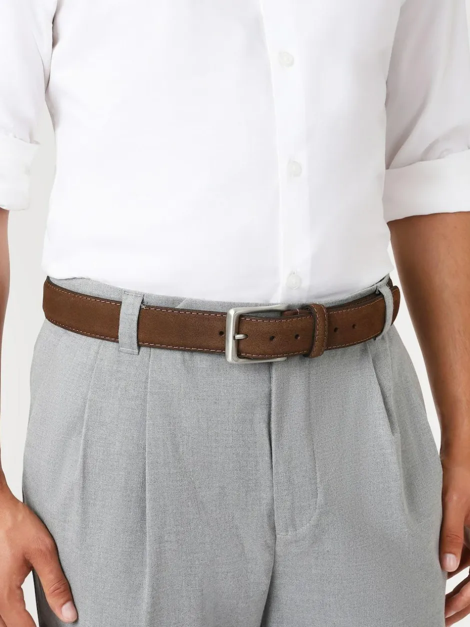 Jones Bootmaker Unison Leather Belt Brown New