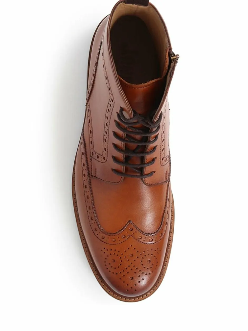 Jones Bootmaker Fletcher Leather Boots Natural Outlet