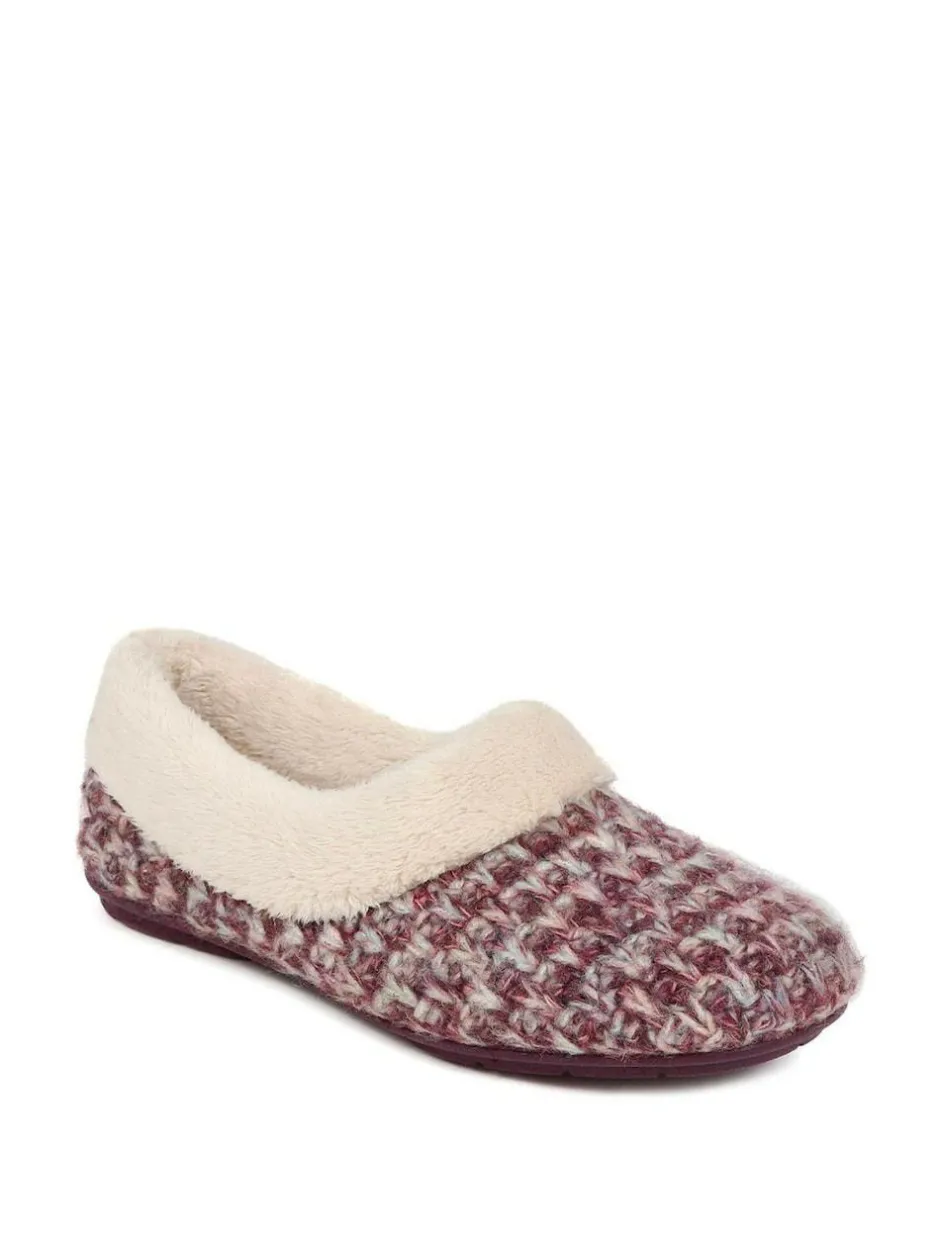 Jones Bootmaker Faux-Fur-Lined Slippers Purple Hot