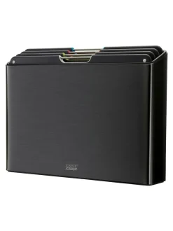 Joseph Joseph 4 Piece Black Folio Steel Carbon Black Chopping Board Set