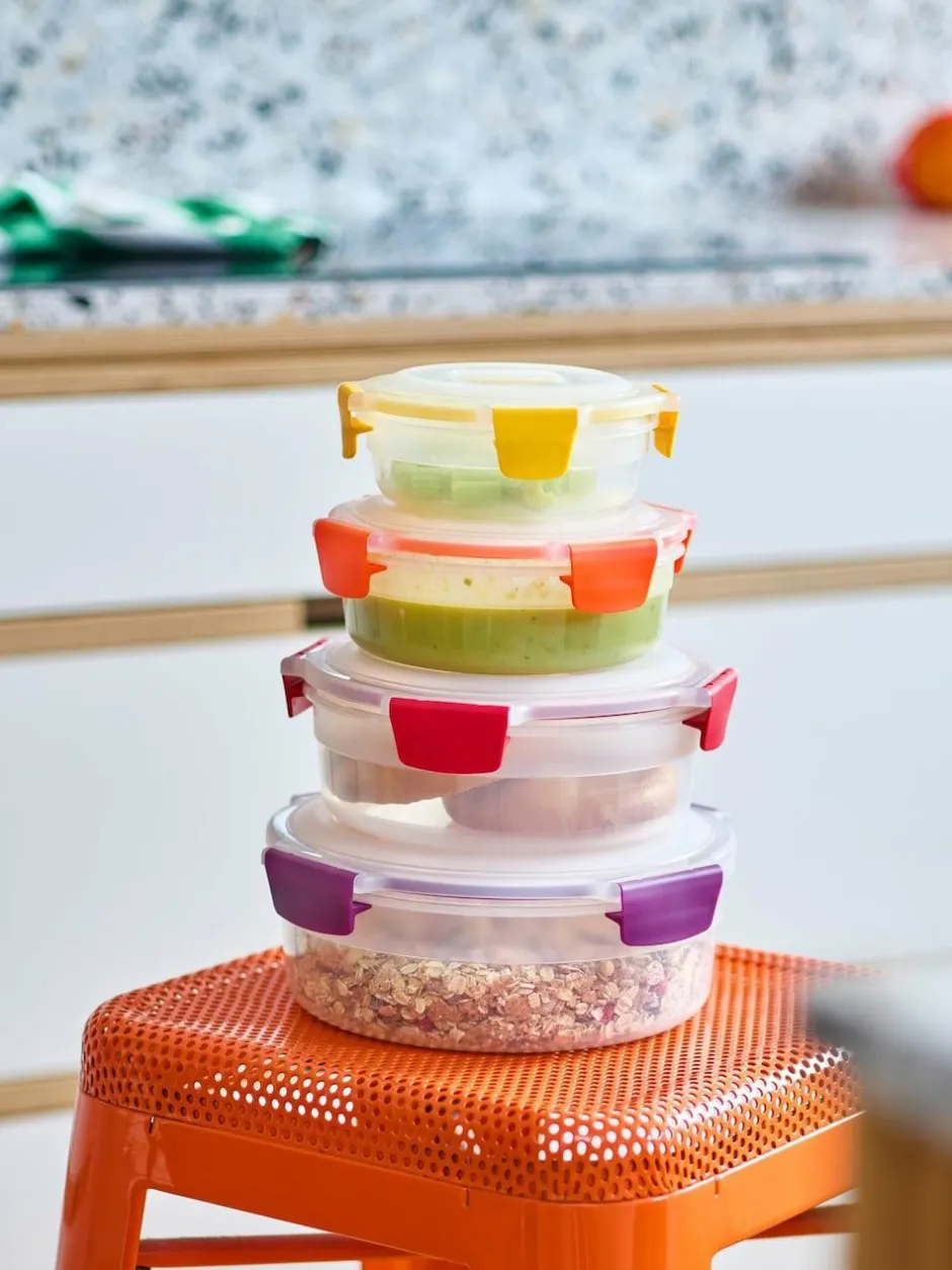 Joseph Joseph 4 Piece Multicolour Multisize Nest Lock Round Containers Set Clearance