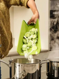 Joseph Joseph Green Chop2Pot Plus Folding Chopping Board New