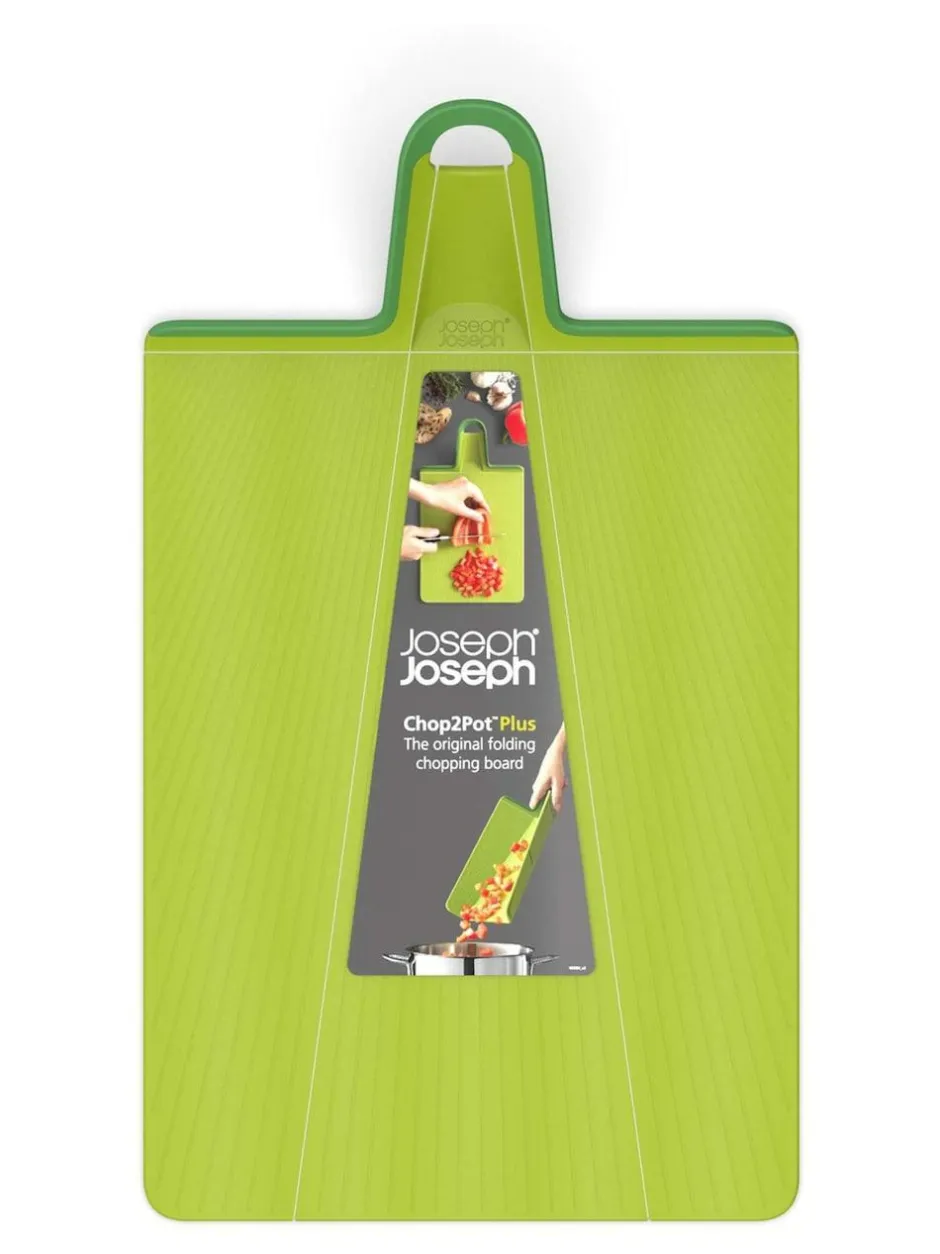 Joseph Joseph Green Chop2Pot Plus Folding Chopping Board New