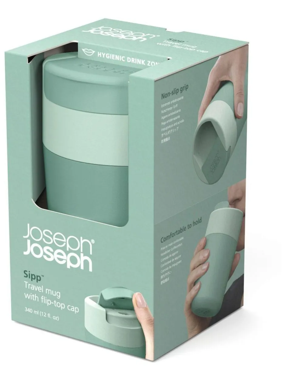 Joseph Joseph Sipp Travel Mug With Hygienic Lid Green Online
