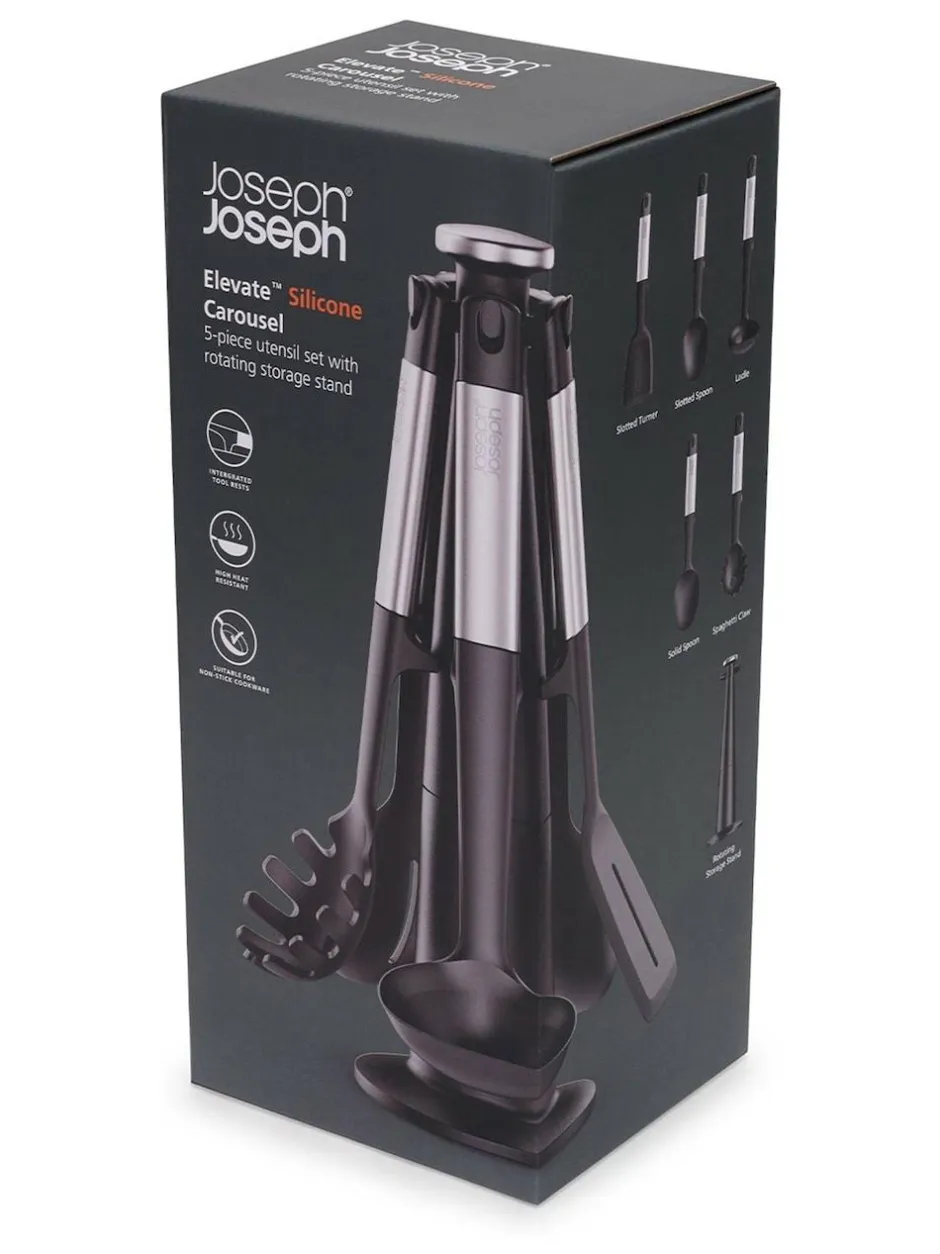Joseph Joseph Silver Elevate Silicone & Steel Carousel 5pc Set Online
