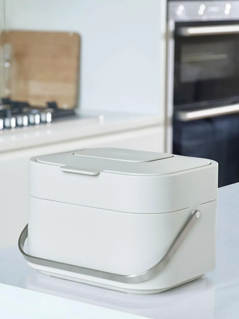 Joseph Joseph Stone Grey Stone Stack 4 Food Waste Caddy Hot