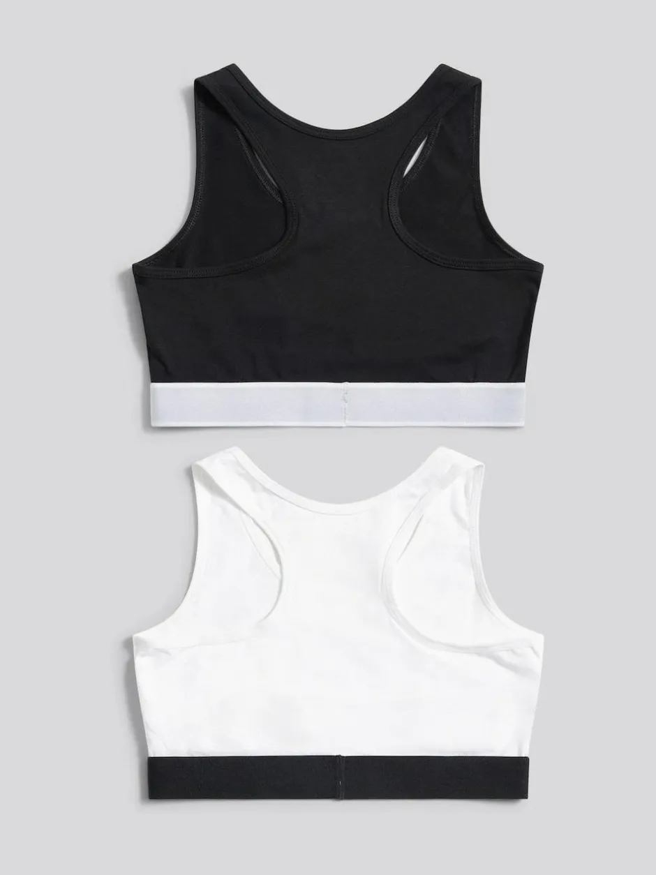 Juicy Couture Juicy Crop Top 2 Pack Hanging Black Discount